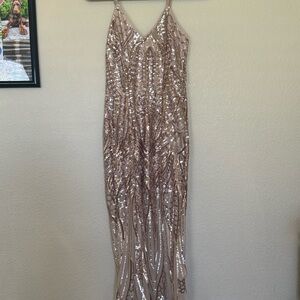 STUNNING rose gold sequin dress